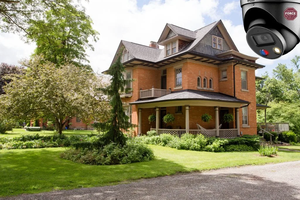 Residential security camera system protecting an Ontario home