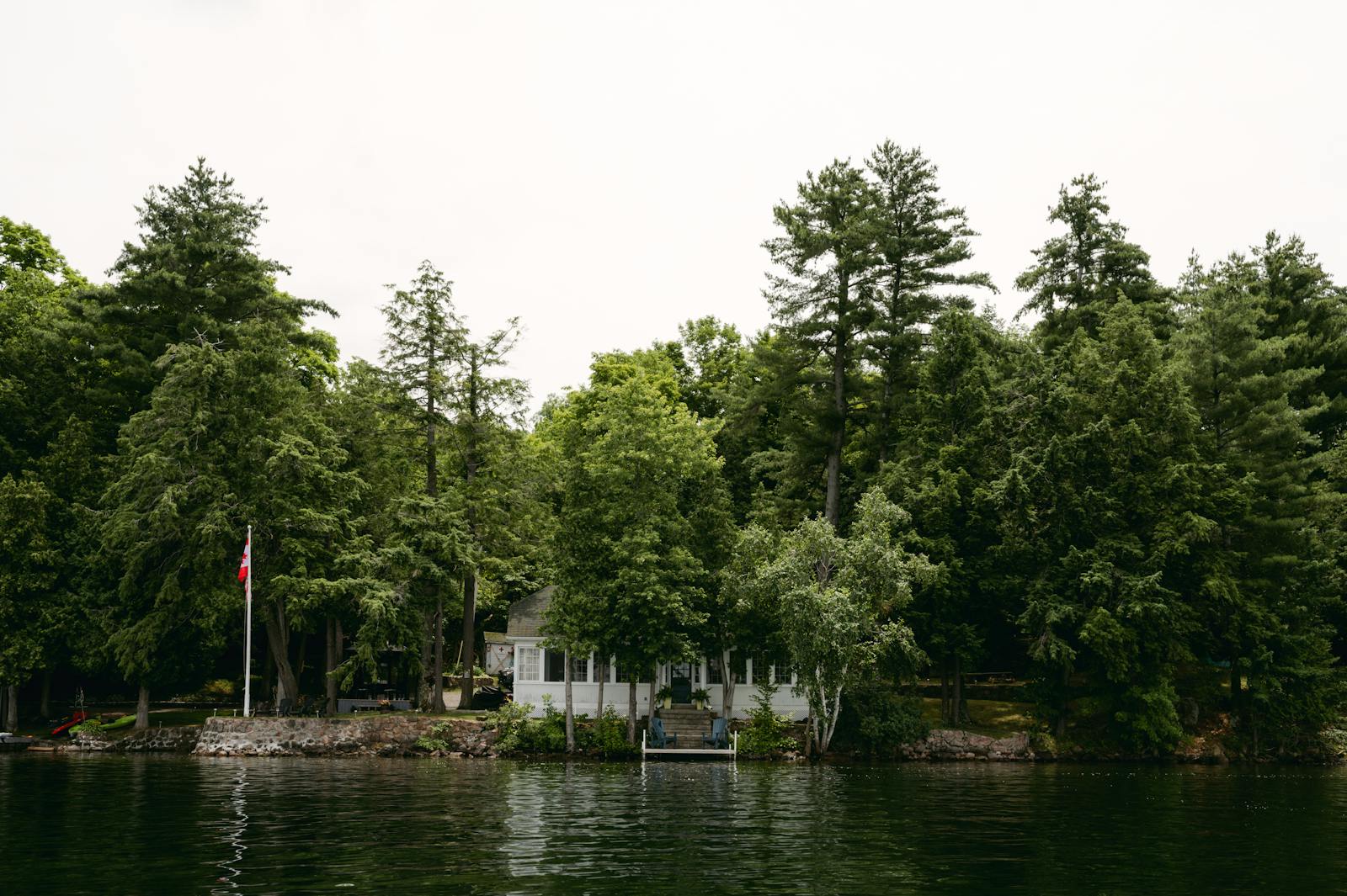 Canadian cottage on a lake during summer long weekend, the kind of getaway that leaves primary homes vulnerable